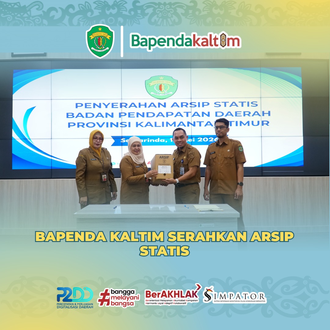 Bapenda Kaltim Serahkan Arsip Statis, Wujud Komitmen Jaga Akuntabilitas 